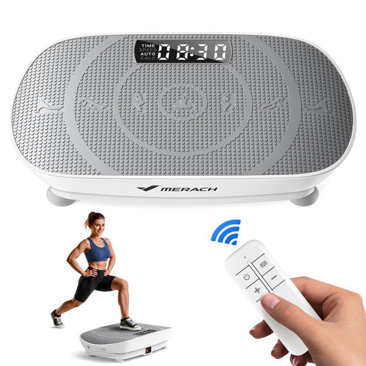 MERACH Slim Vibration Plate Exercise Machine, Whole Body Workout Equipment for Women, Bluetooth and Silicone Pedal, Vibration Plate for Lymphatic Drainage, Vibrate Fitness Platform for Weight Loss Home Gym, Dealsforyoudays